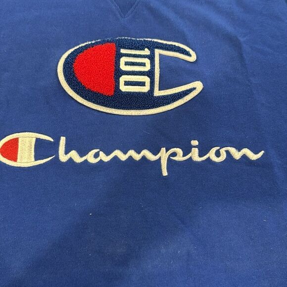 Champion Blue T-Shirt embroidered logo - Picture 2 of 3